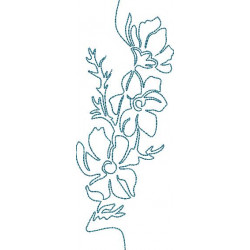 Stickdatei - Garden Flowers Lineart 9 Clematis